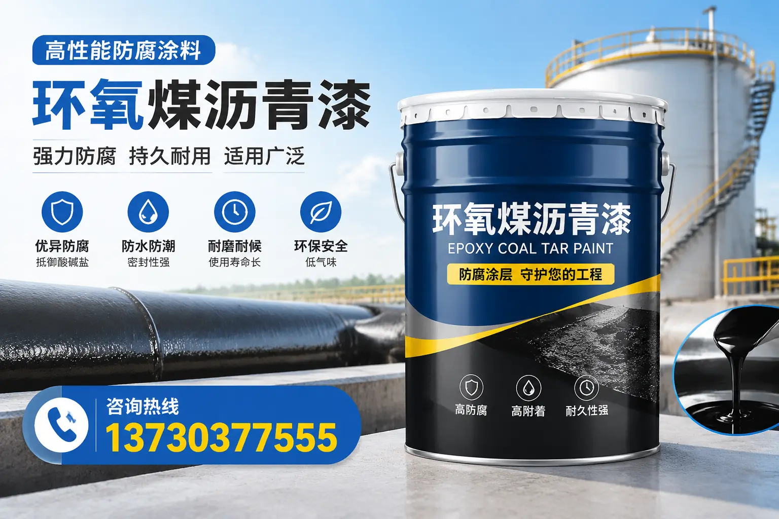 环氧煤沥青漆的耐久性分析,适合无锡的使用场景